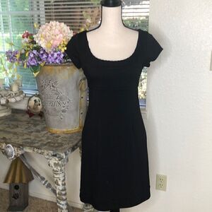 BCBG Paris Black Empire Waist Sheath Dress
